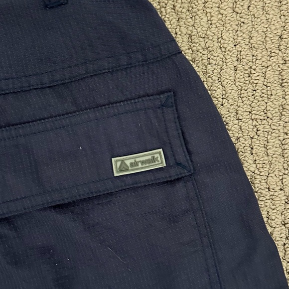 Vintage Y2K Airwalk Adjustable Parachute Joggers in Navy with Yellow Details - Picture 6 of 10